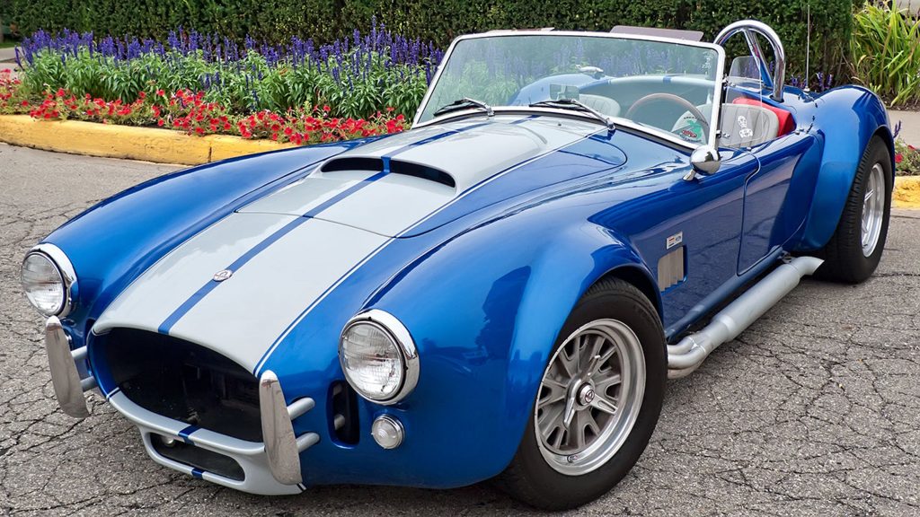 Trouwauto cobra roadster cabrio